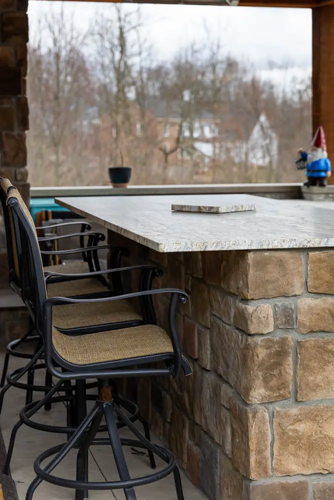 Outdoor Granite Countertop bar from Unique Granite Worx